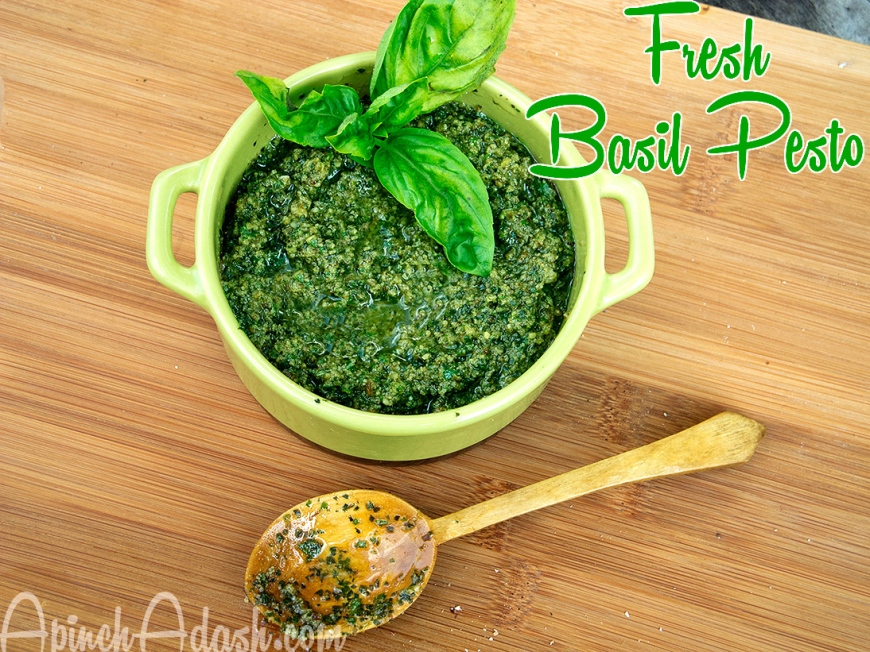 Fresh Basil Pesto apinchadash.com