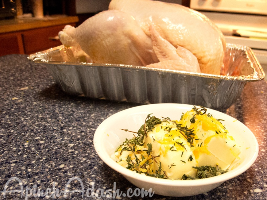 herb butter roast chicken apinchadash.com